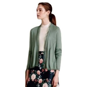 ANTHROPOLOGIE cardigan Angel of the North green Aral‎ sweater S